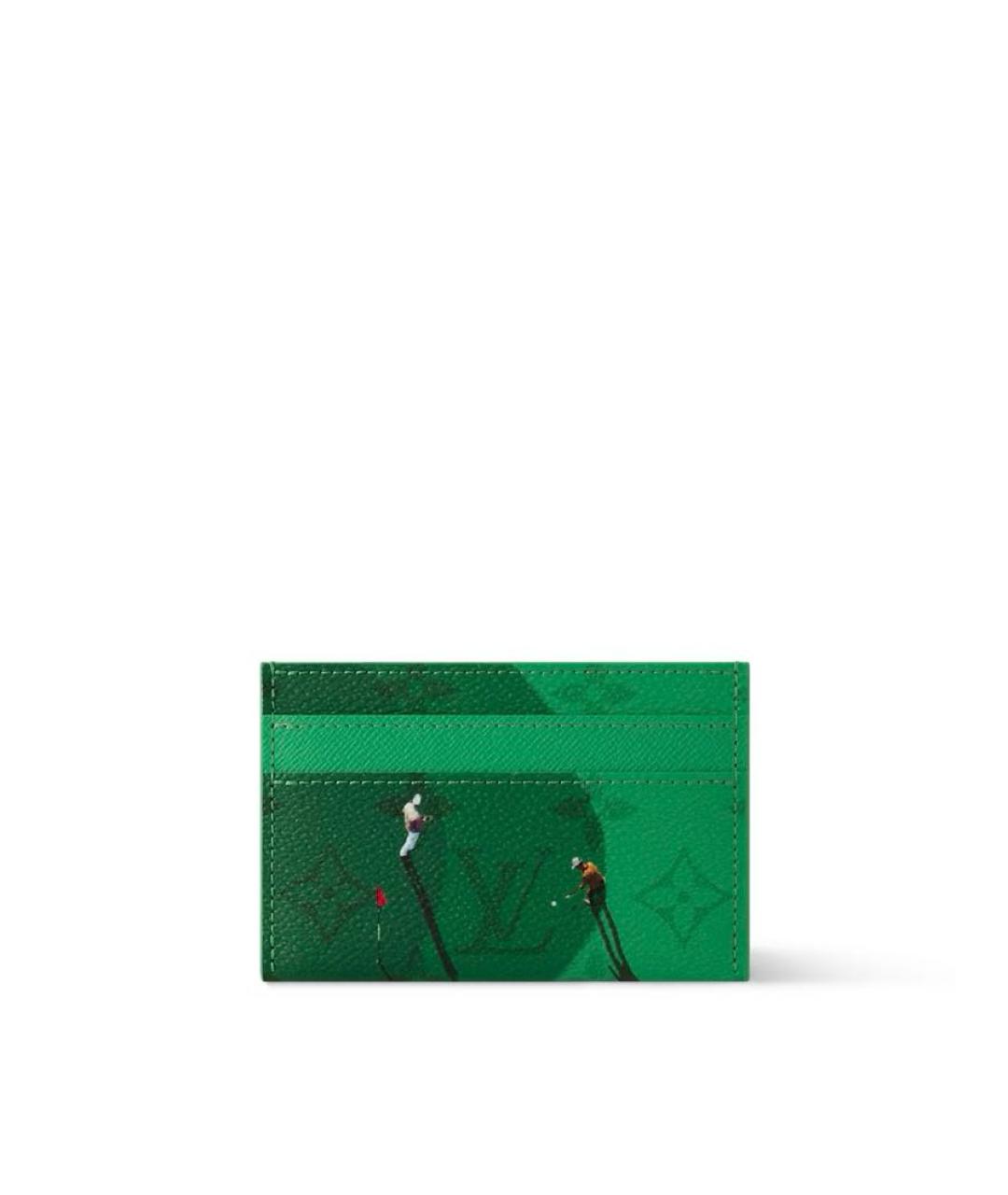 LOUIS VUITTON Зеленый кардхолдер, фото 5