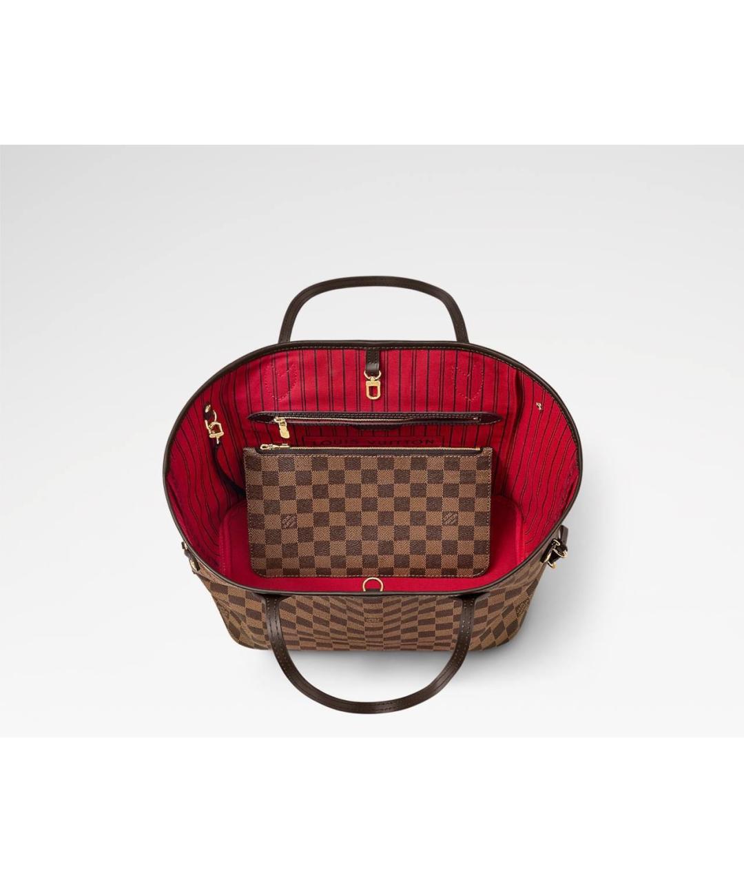 LOUIS VUITTON Коричневая кожаная сумка тоут, фото 2