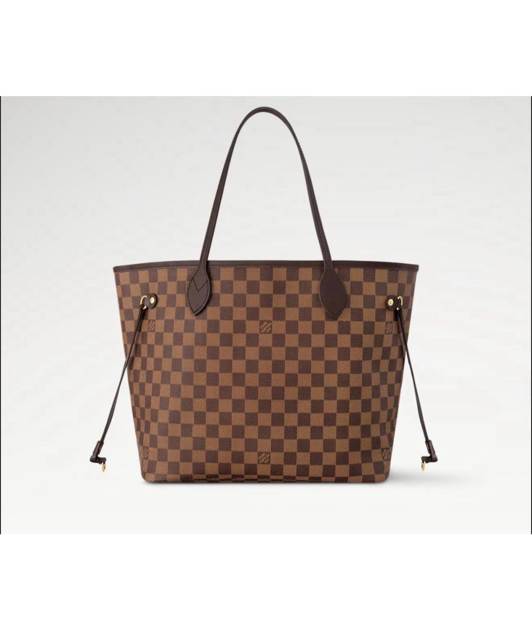 LOUIS VUITTON Коричневая кожаная сумка тоут, фото 9