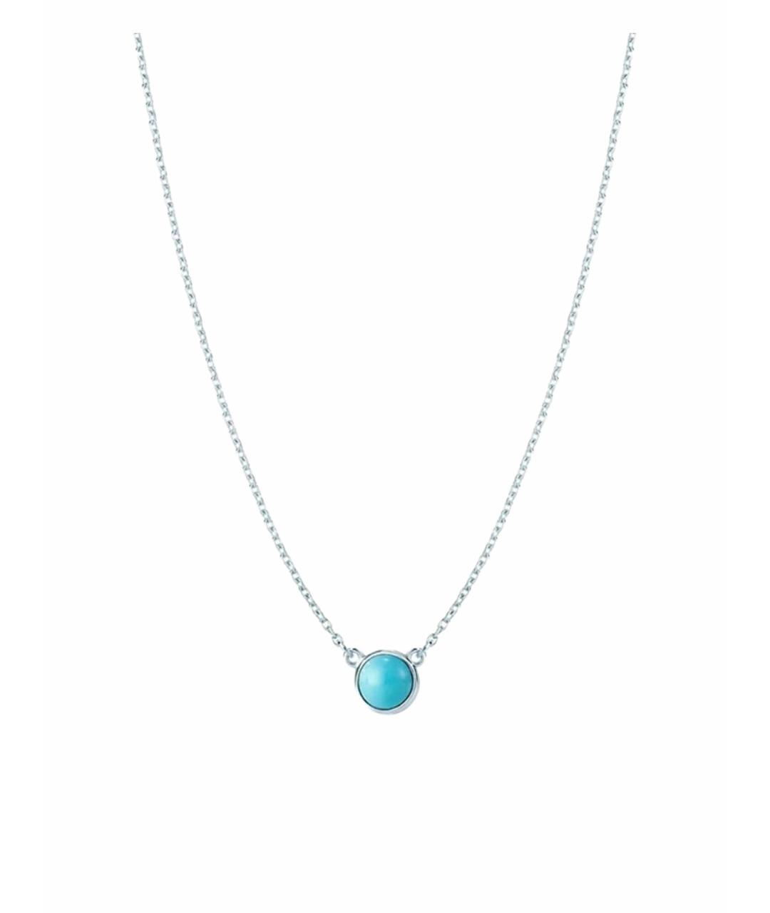 TIFFANY&CO Бирюзовая серебряная подвеска, фото 1