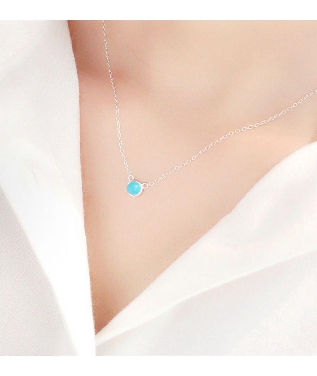 TIFFANY&CO Бирюзовая серебряная подвеска, фото 2