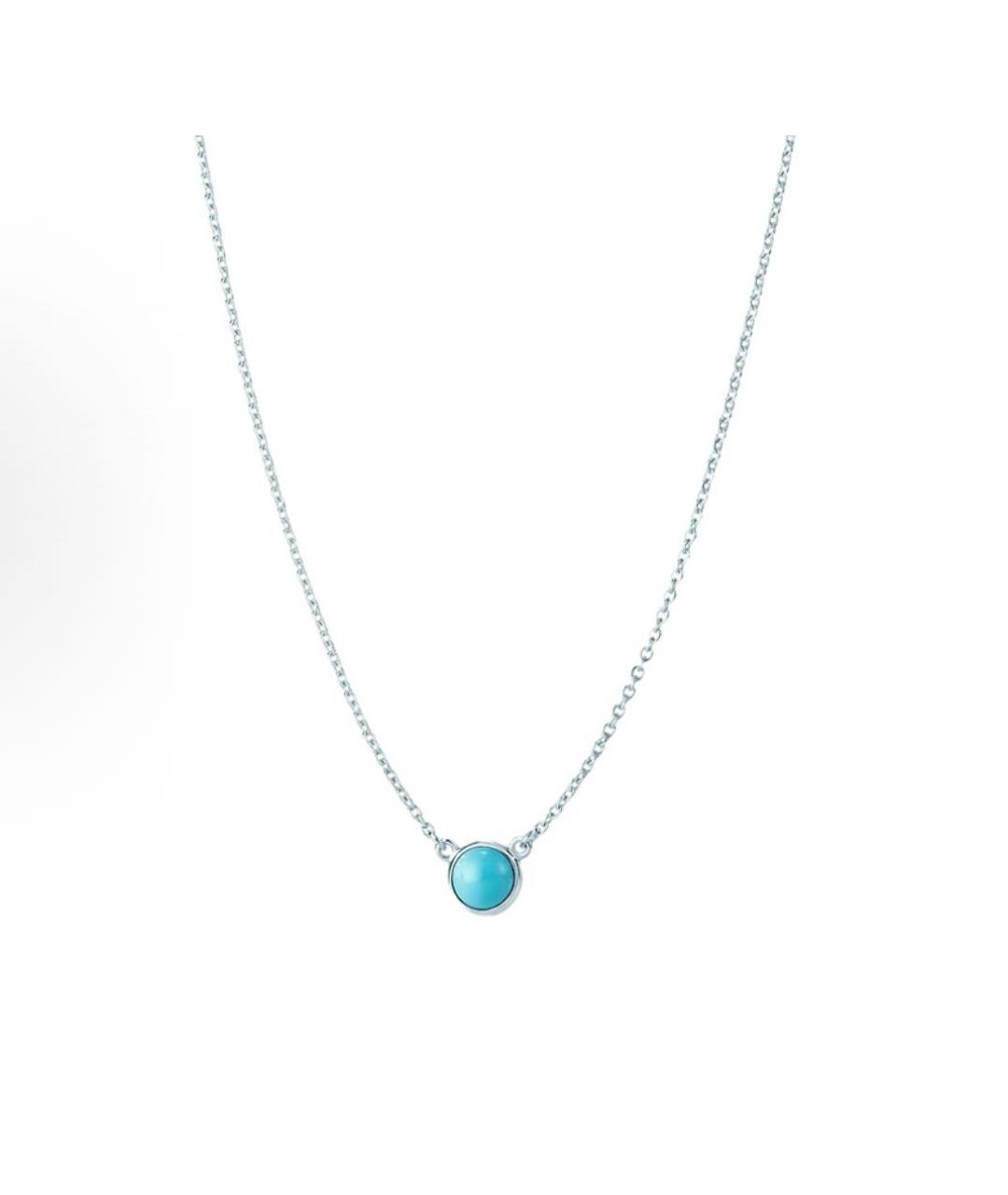 TIFFANY&CO Бирюзовая серебряная подвеска, фото 3