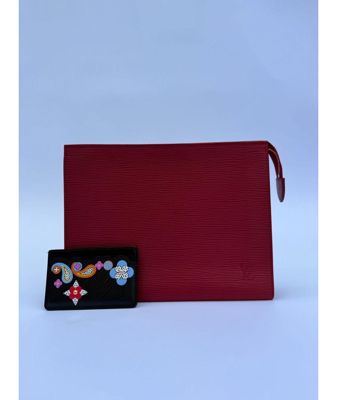 LOUIS VUITTON Черный кожаный кардхолдер, фото 3