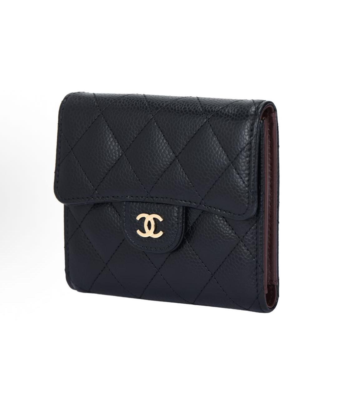 CHANEL Черный кожаный кошелек, фото 2
