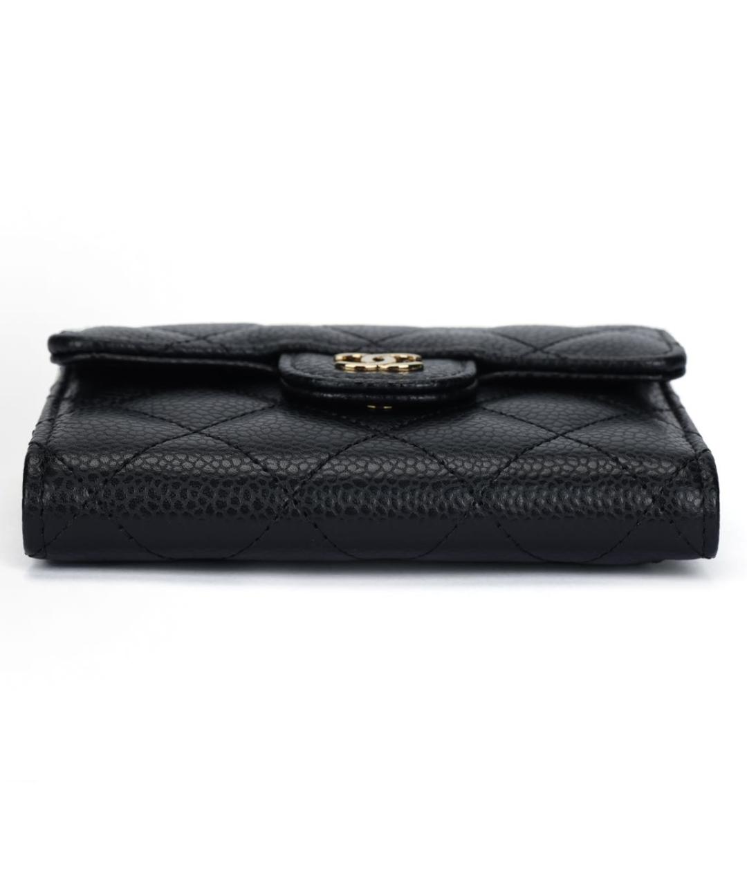 CHANEL Черный кожаный кошелек, фото 3