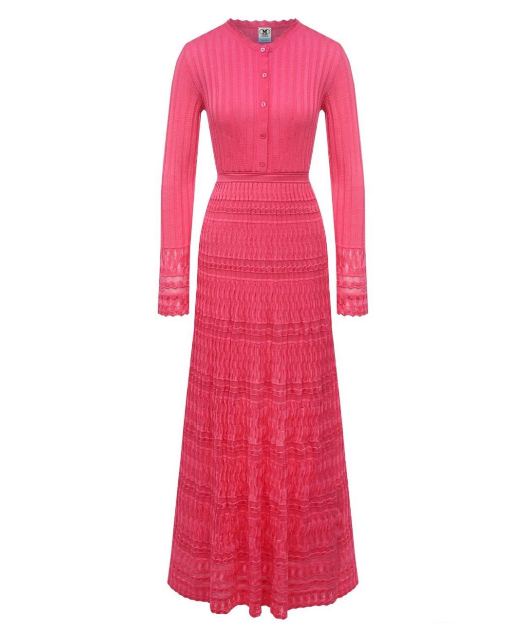 M MISSONI Розовое вискозное повседневное платье, фото 6