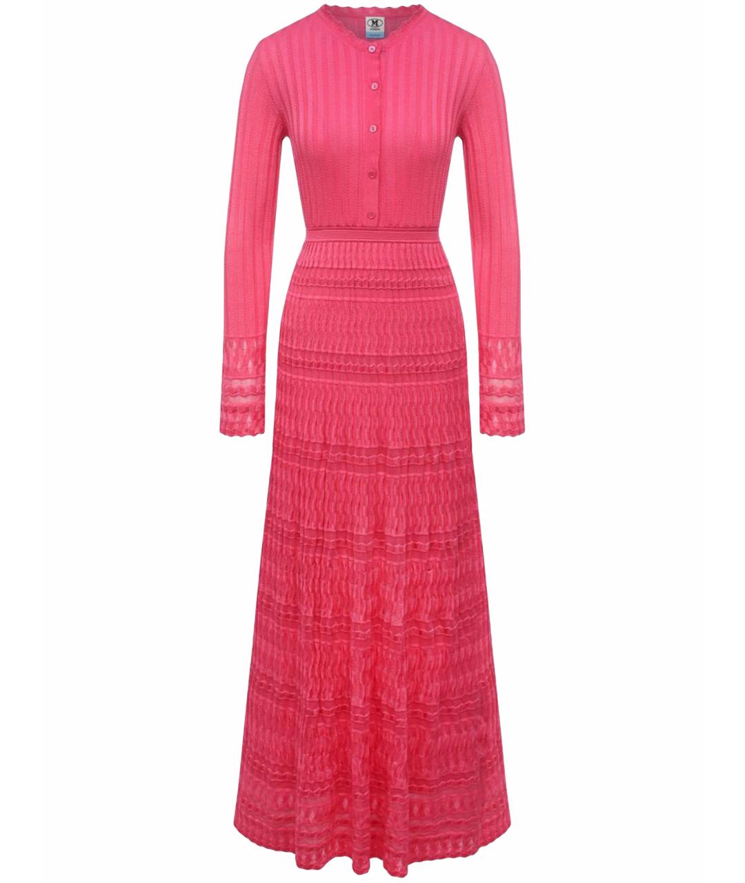 M MISSONI Розовое вискозное повседневное платье, фото 1