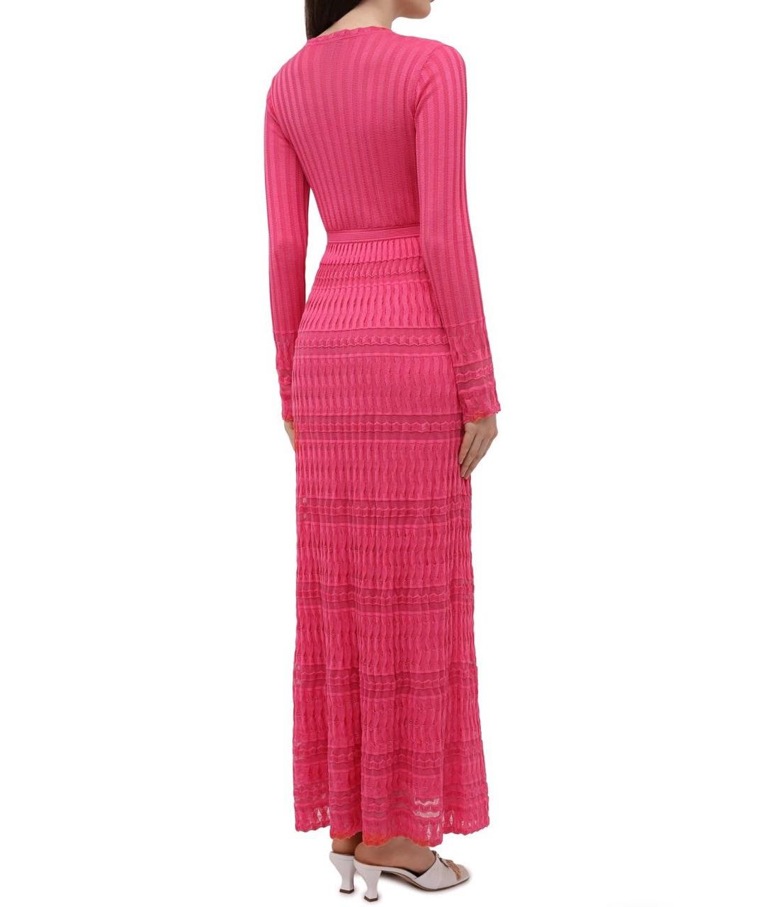 M MISSONI Розовое вискозное повседневное платье, фото 2