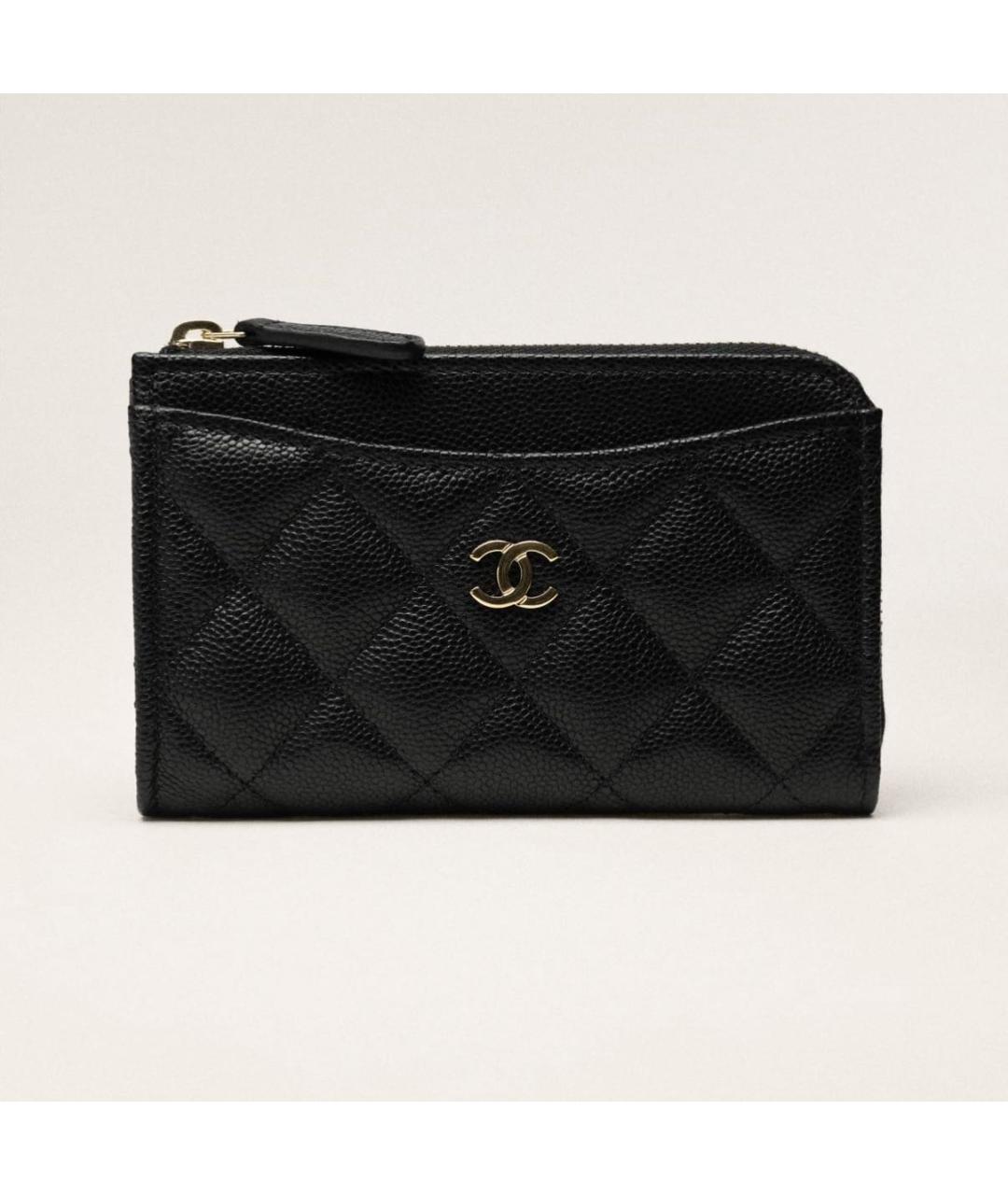 CHANEL Черный кожаный кардхолдер, фото 4