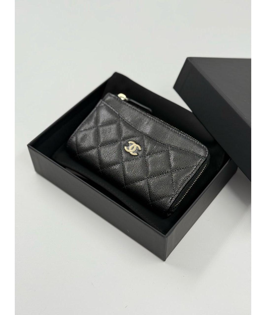 CHANEL Черный кожаный кардхолдер, фото 7