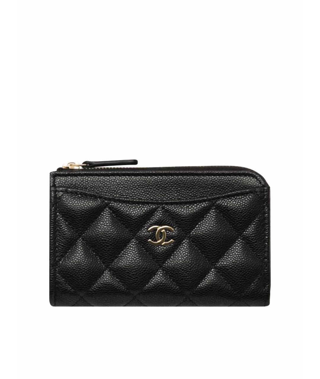 CHANEL Черный кожаный кардхолдер, фото 1