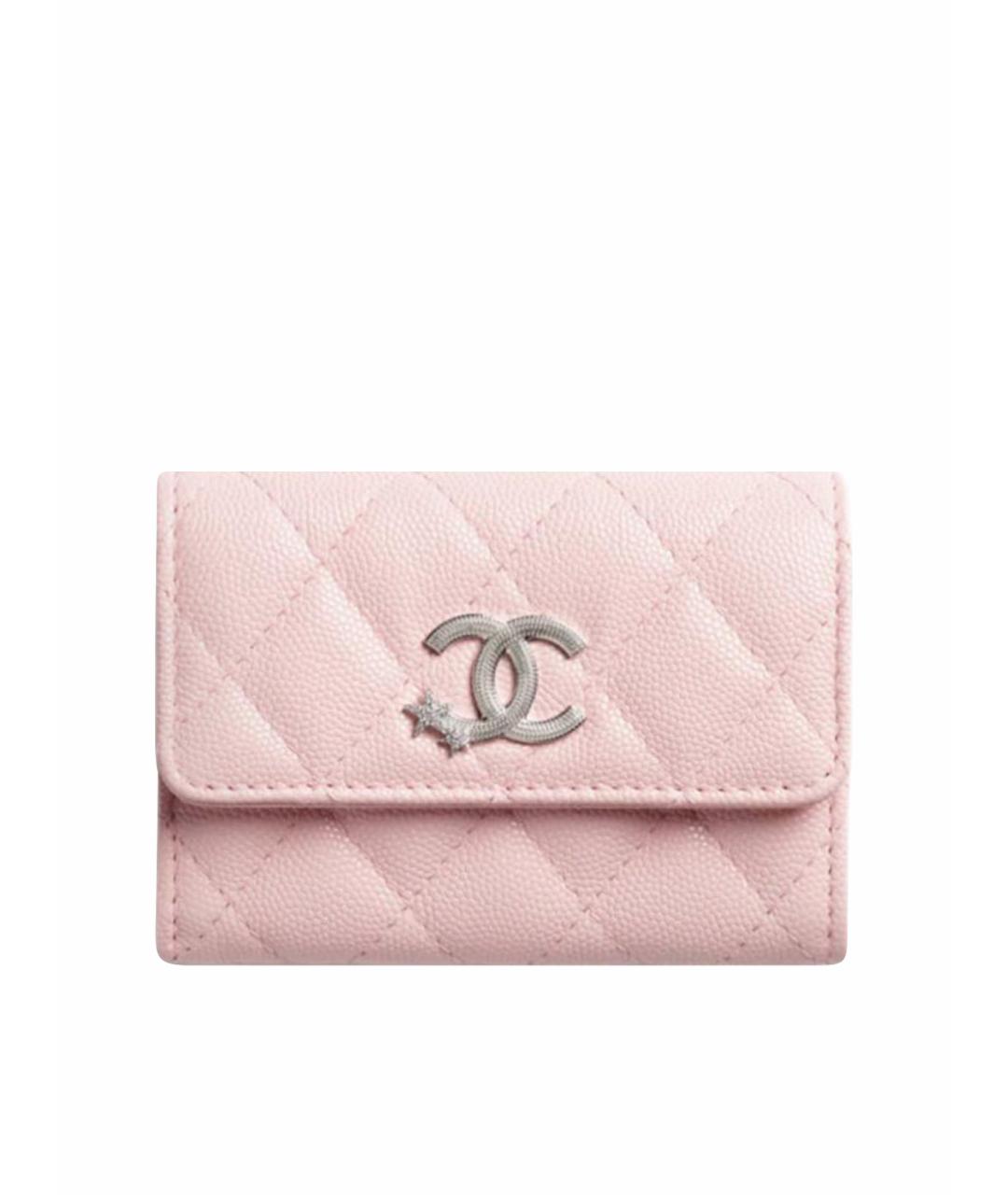 CHANEL Розовый кожаный кардхолдер, фото 1