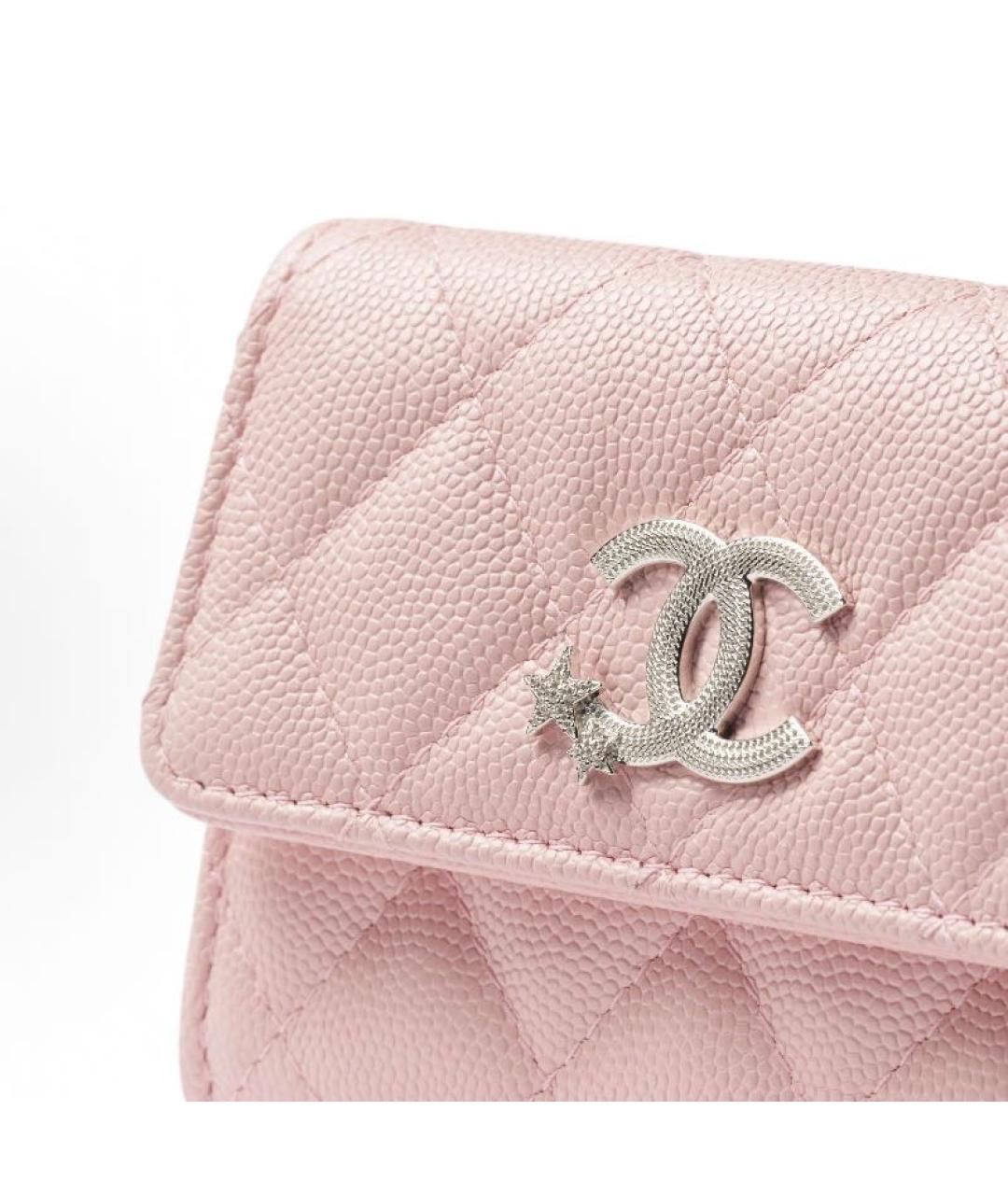 CHANEL Розовый кожаный кардхолдер, фото 4