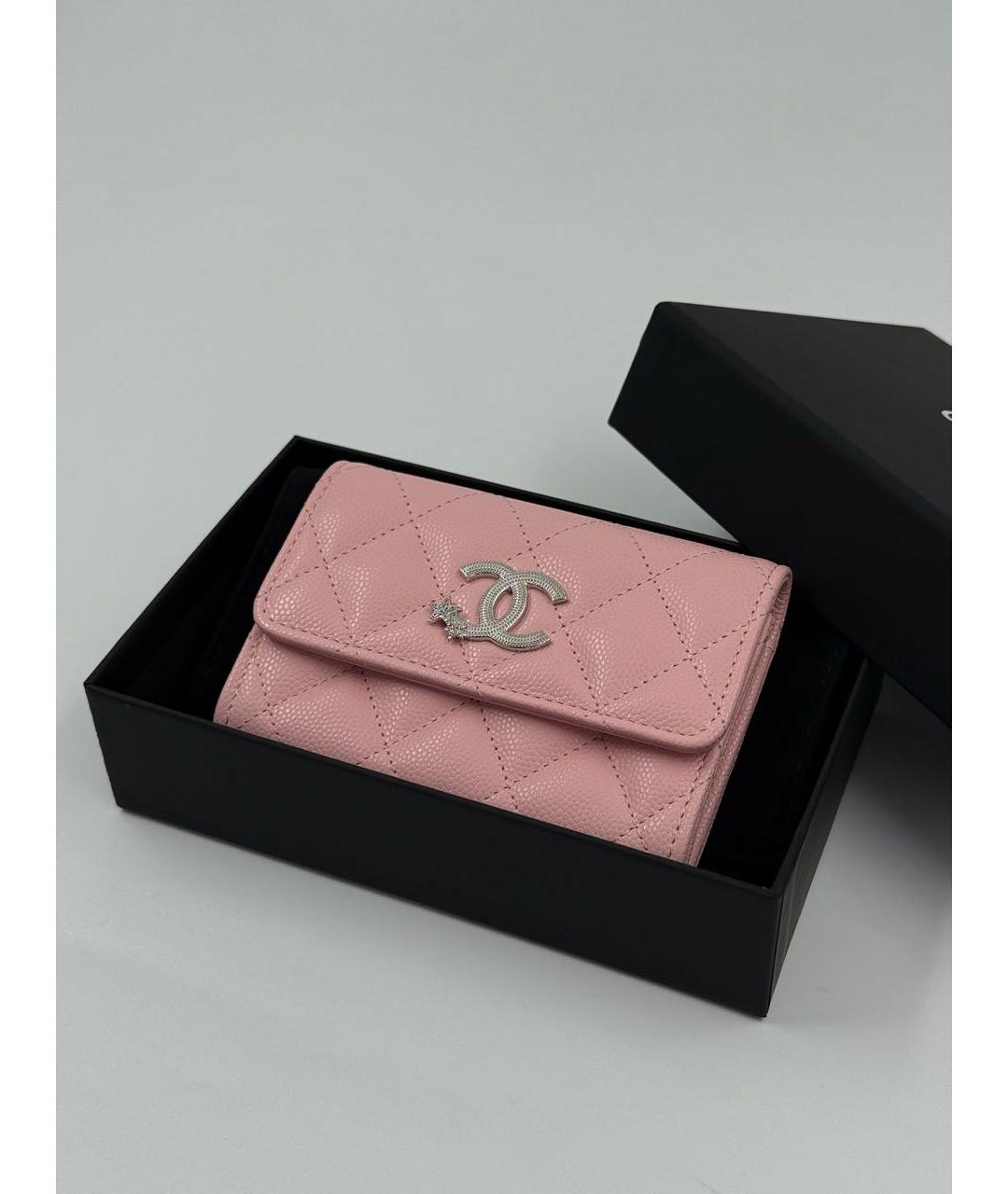 CHANEL Розовый кожаный кардхолдер, фото 7