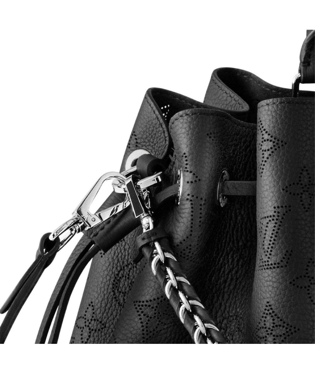 LOUIS VUITTON Черная кожаная сумка тоут, фото 3