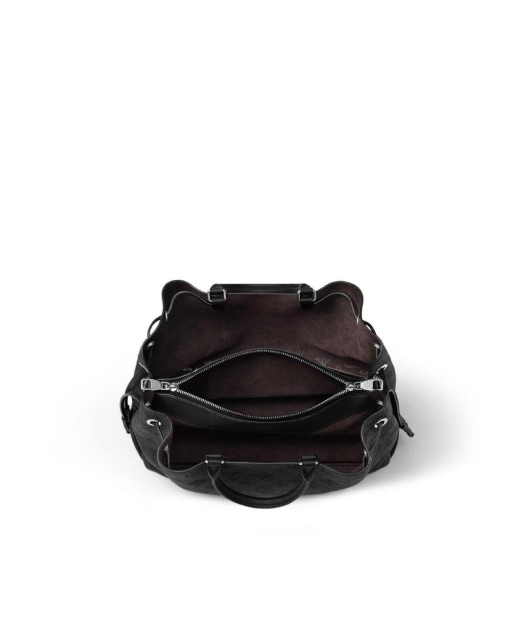 LOUIS VUITTON Черная кожаная сумка тоут, фото 4