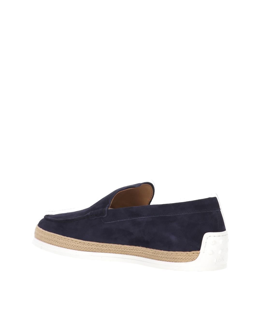 TOD'S Темно-синие замшевые лоферы, фото 3