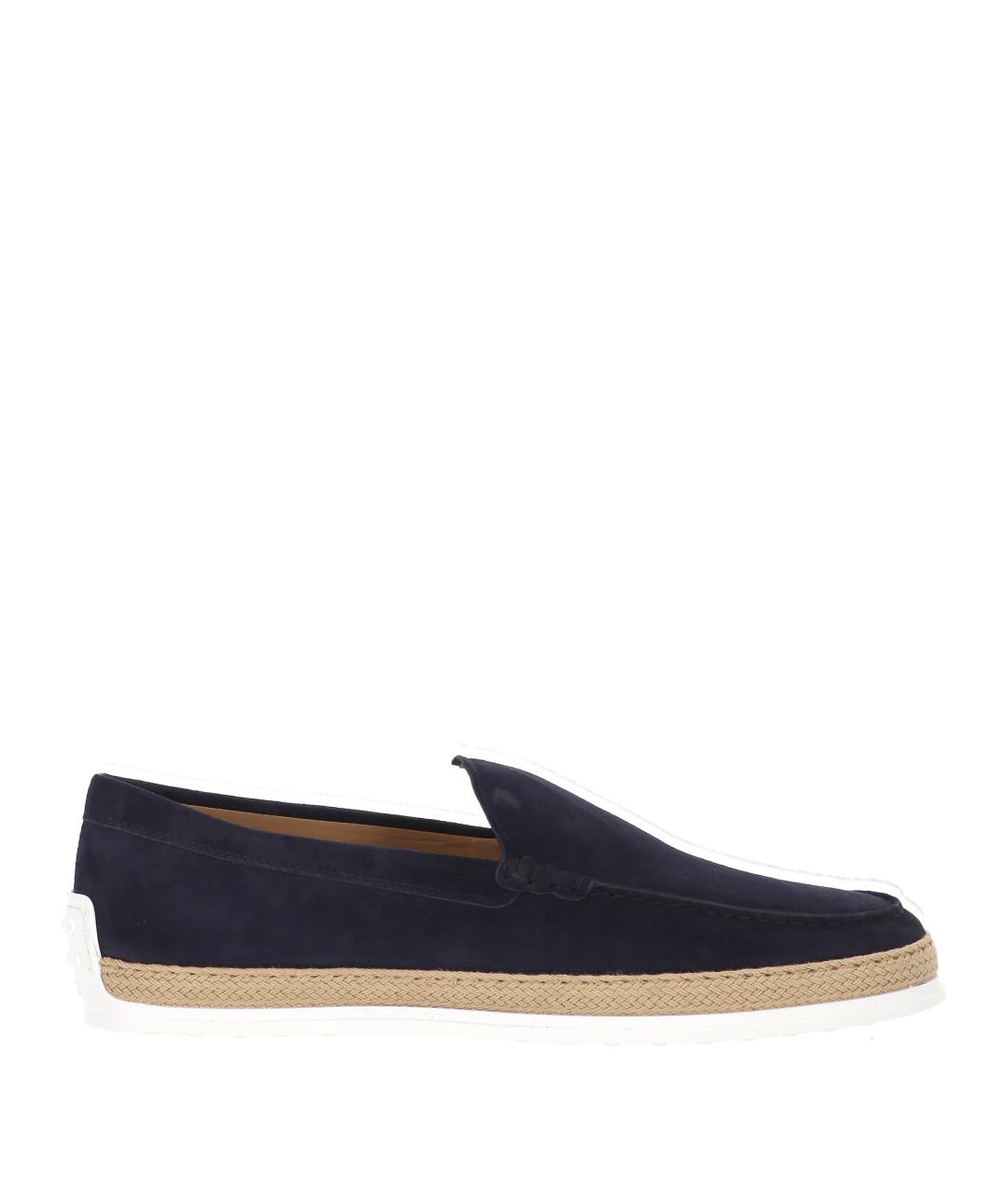 TOD'S Темно-синие замшевые лоферы, фото 1