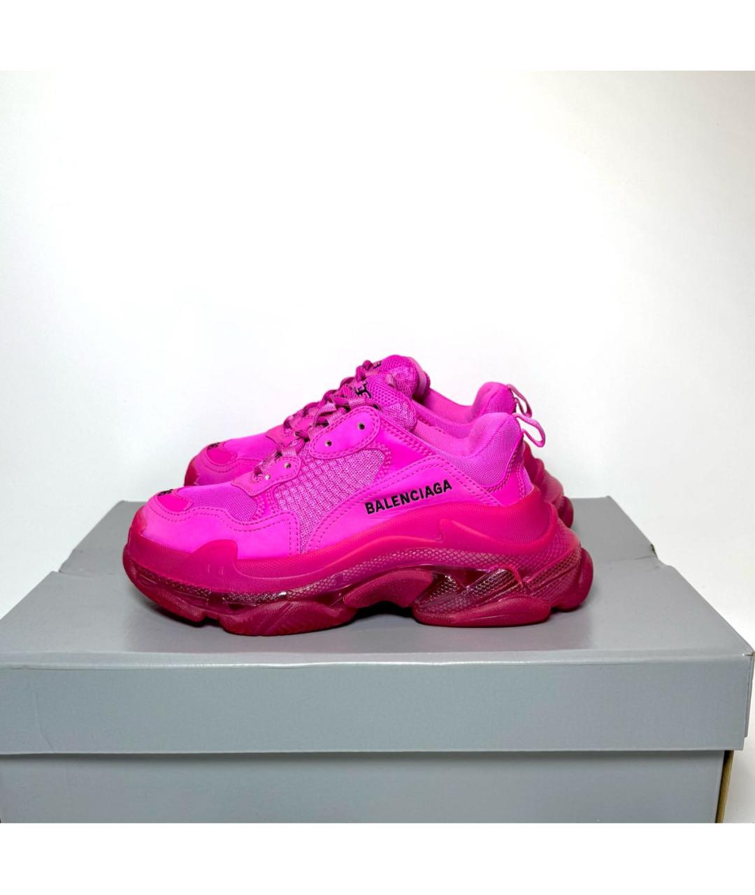 BALENCIAGA Фуксия кроссовки, фото 6