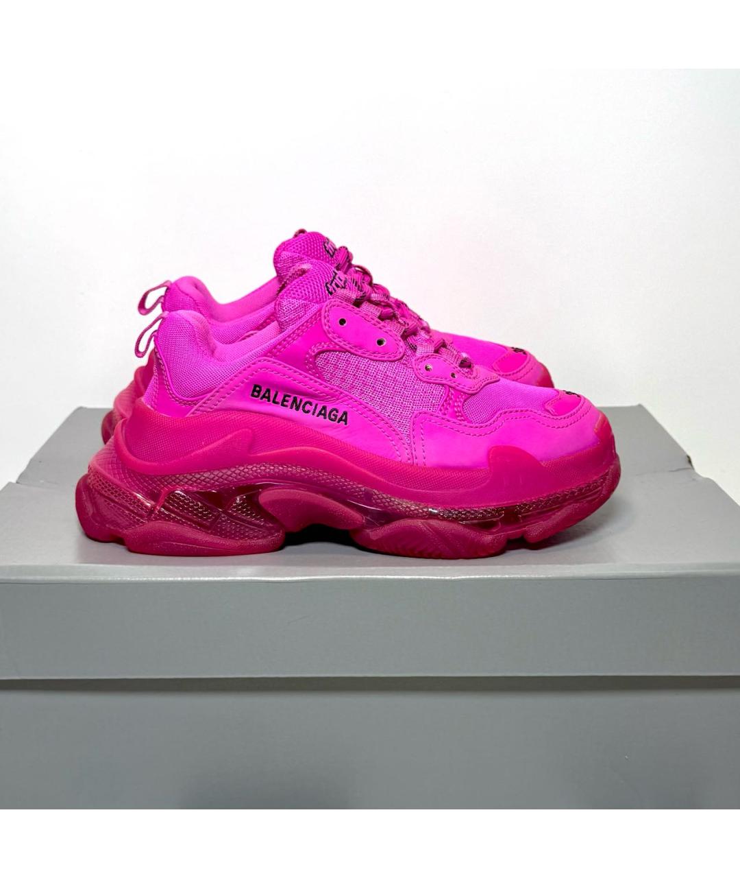 BALENCIAGA Фуксия кроссовки, фото 8