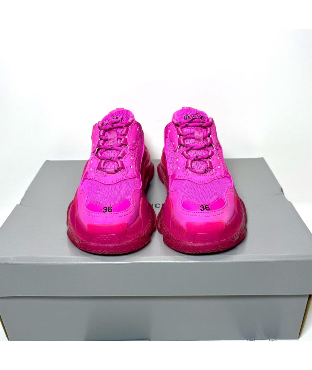 BALENCIAGA Фуксия кроссовки, фото 2