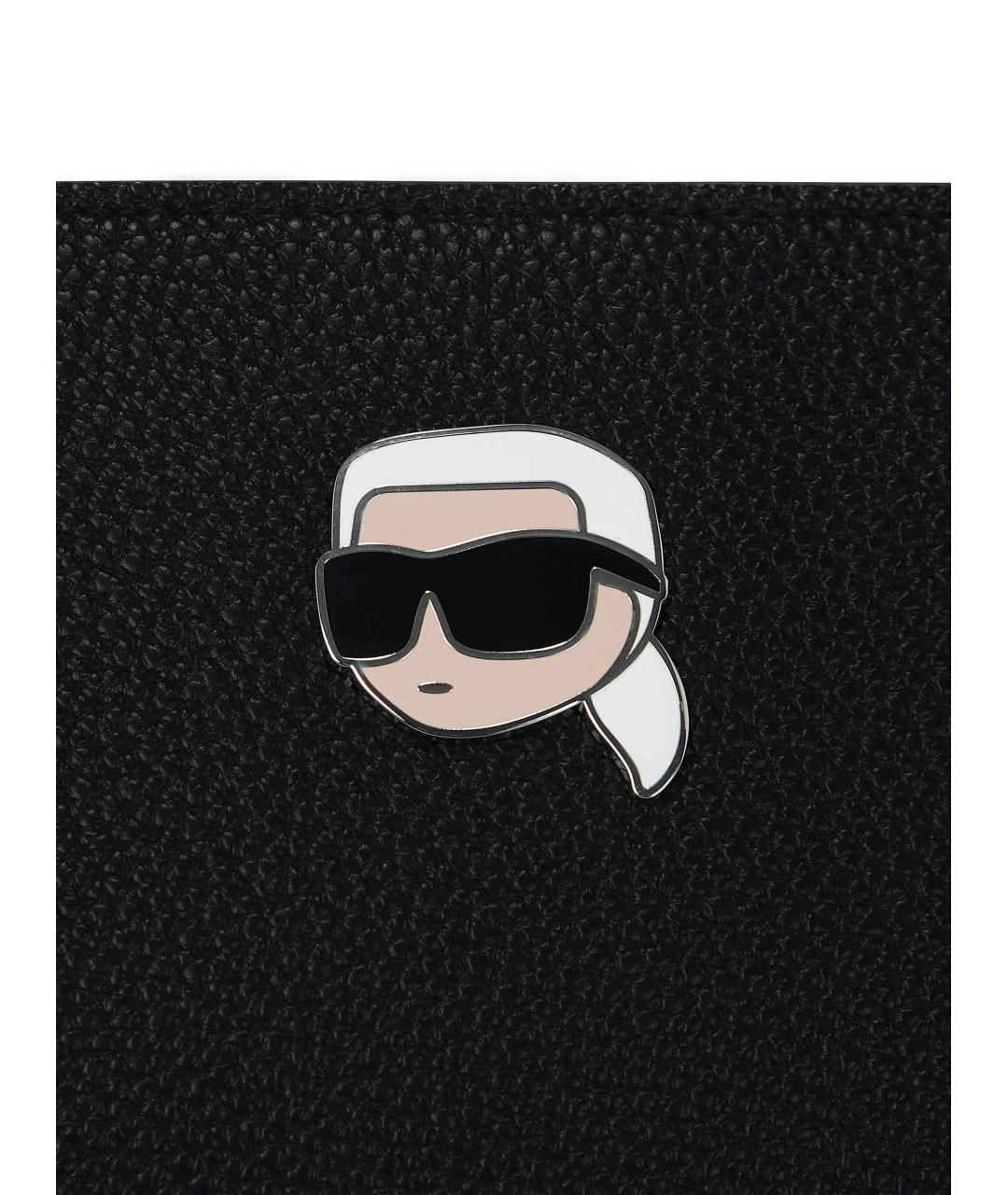 KARL LAGERFELD Черная сумка тоут, фото 3