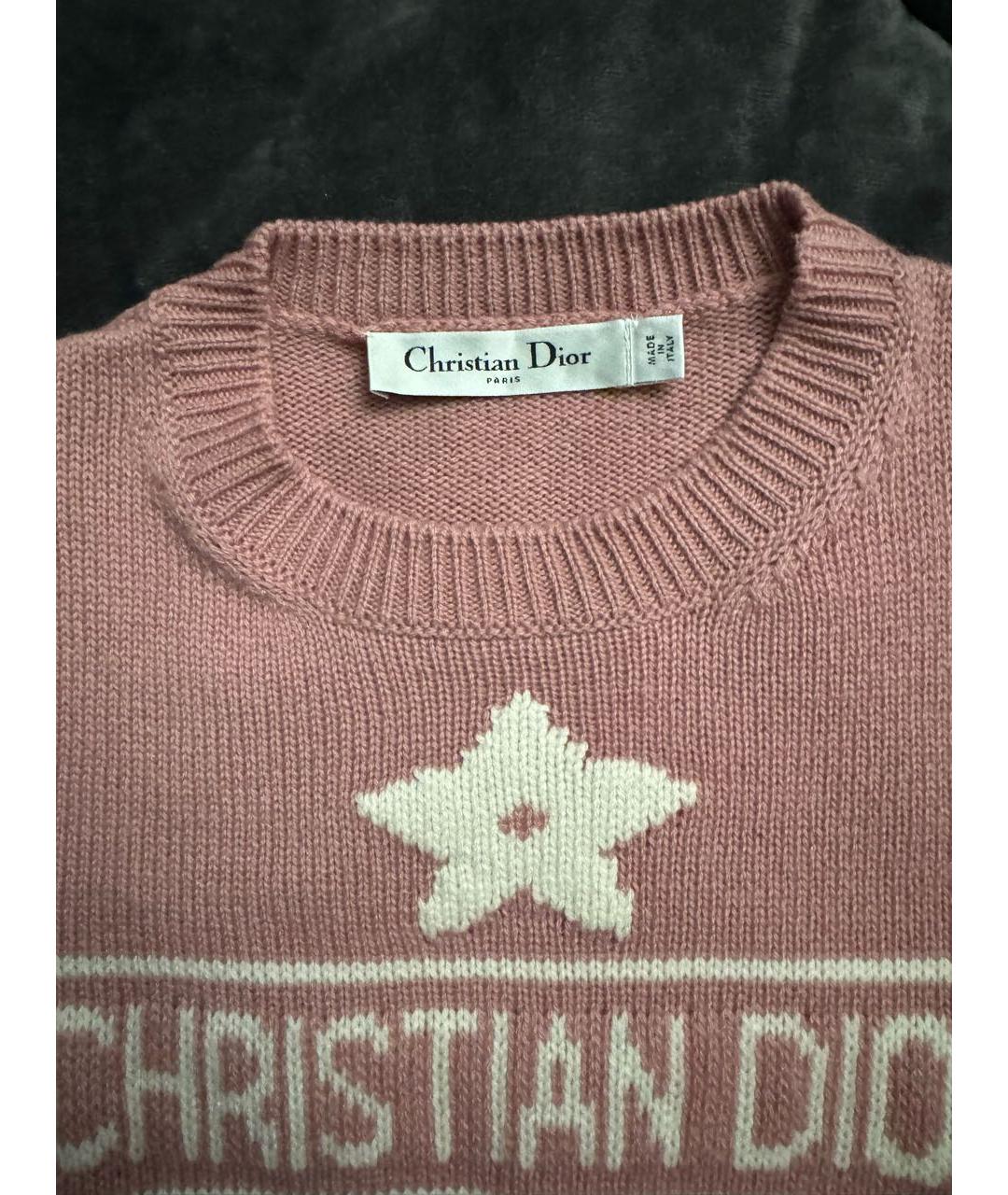 CHRISTIAN DIOR Розовый кашемировый джемпер / свитер, фото 3