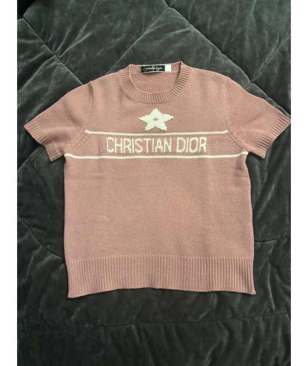 CHRISTIAN DIOR Розовый кашемировый джемпер / свитер, фото 5