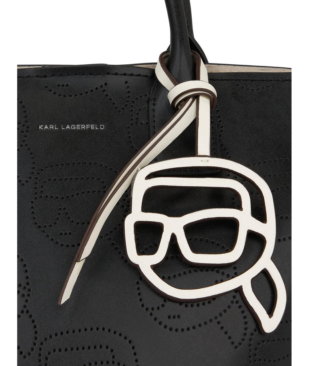 KARL LAGERFELD Черная сумка тоут, фото 3