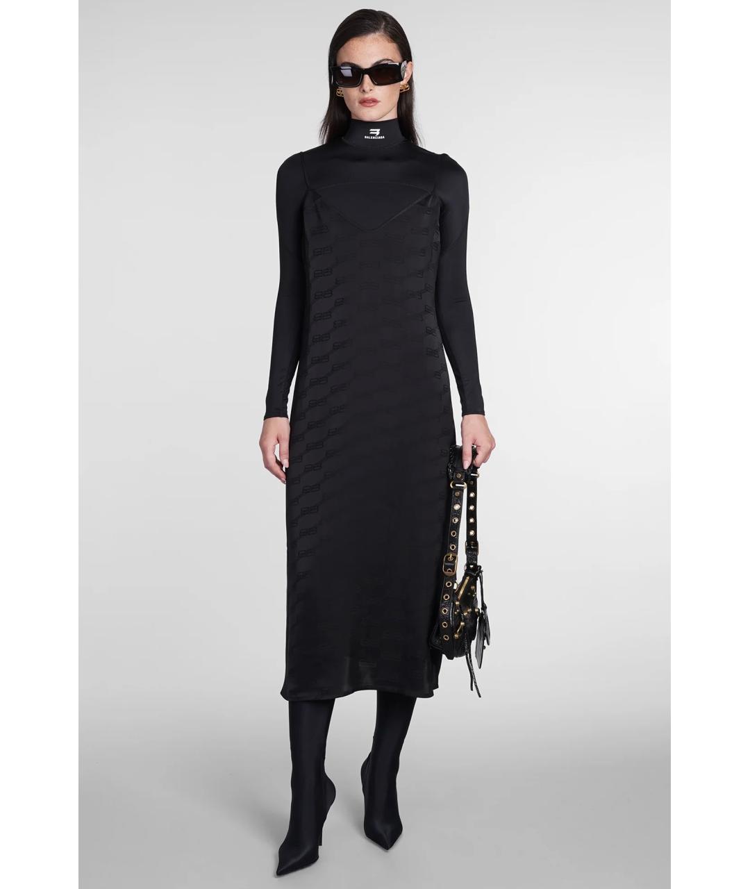 BALENCIAGA Черное коктейльное платье, фото 3