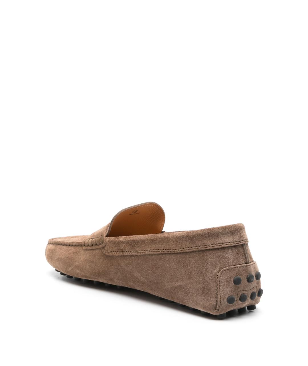 TOD'S Коричневые замшевые мокасины, фото 3