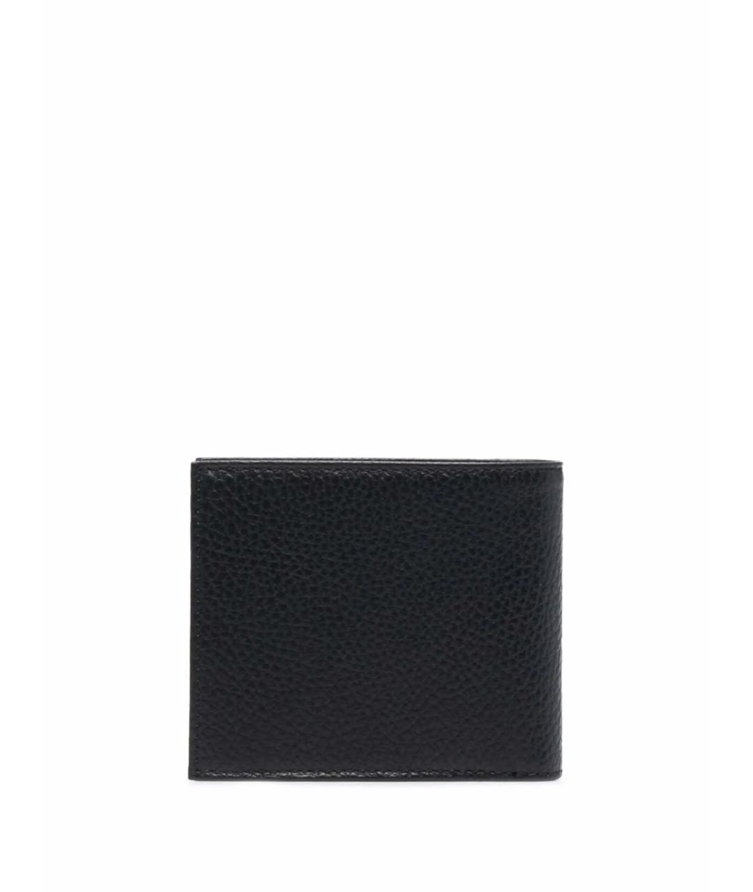 EMPORIO ARMANI Черный кожаный кошелек, фото 3