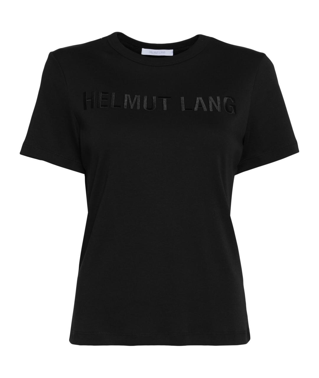 HELMUT LANG Черная хлопковая футболка, фото 1