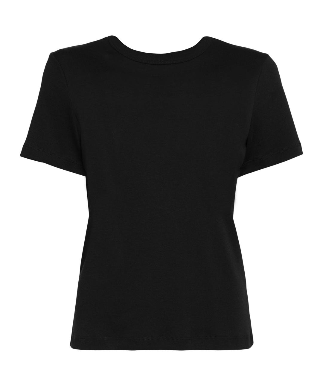HELMUT LANG Черная хлопковая футболка, фото 3