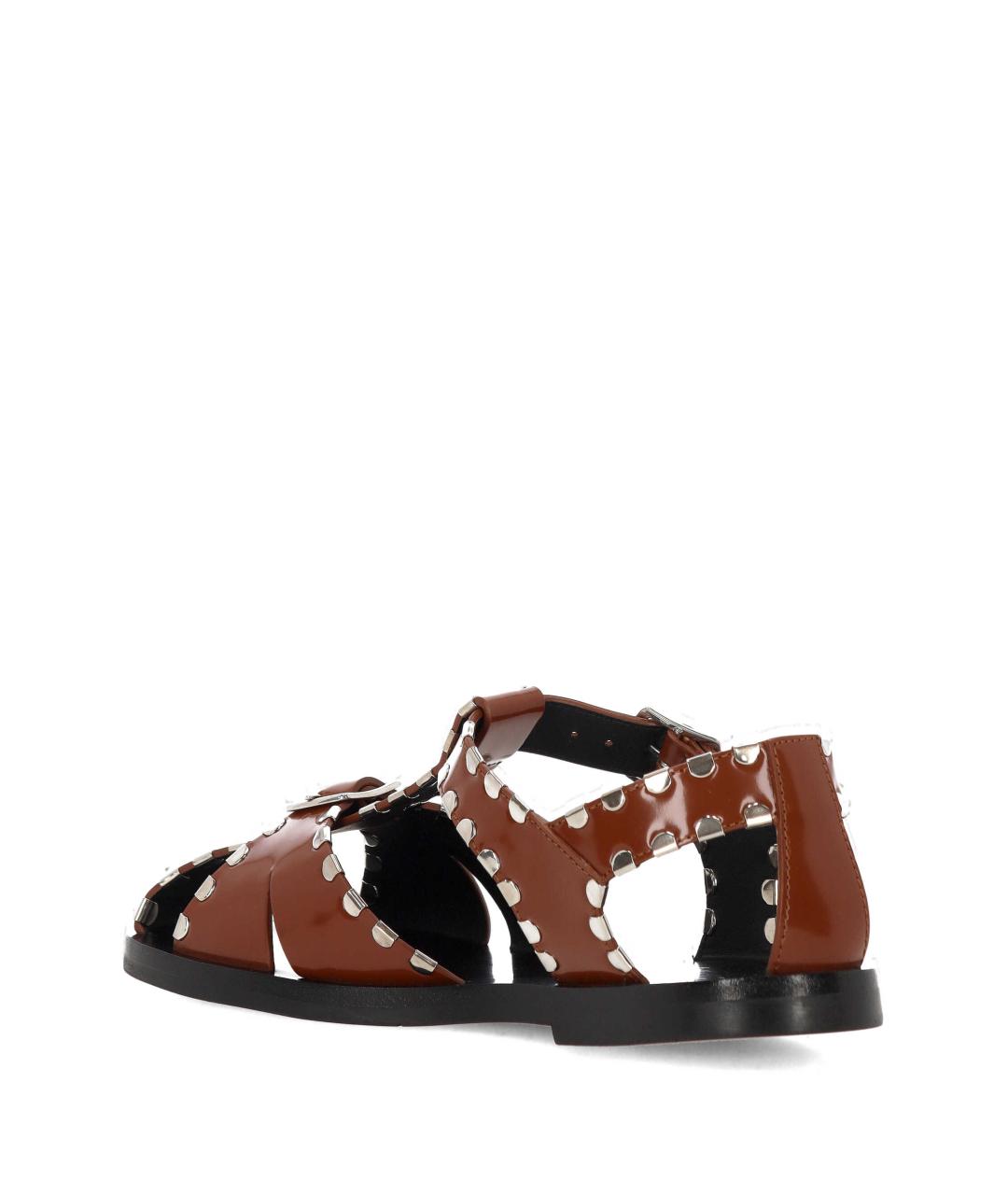 BALLY Коричневые кожаные босоножки, фото 3