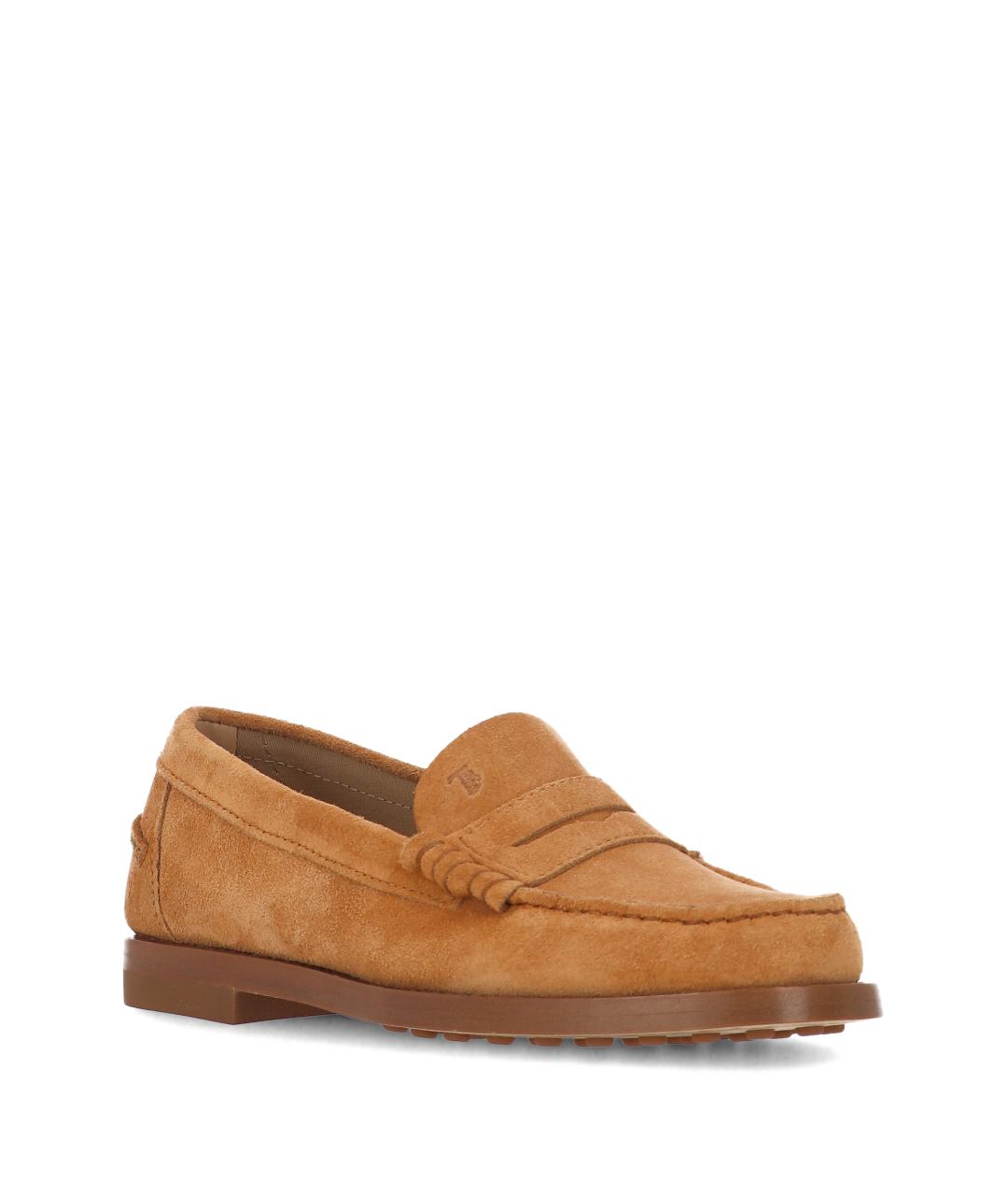 TOD'S Коричневые замшевые лоферы, фото 2