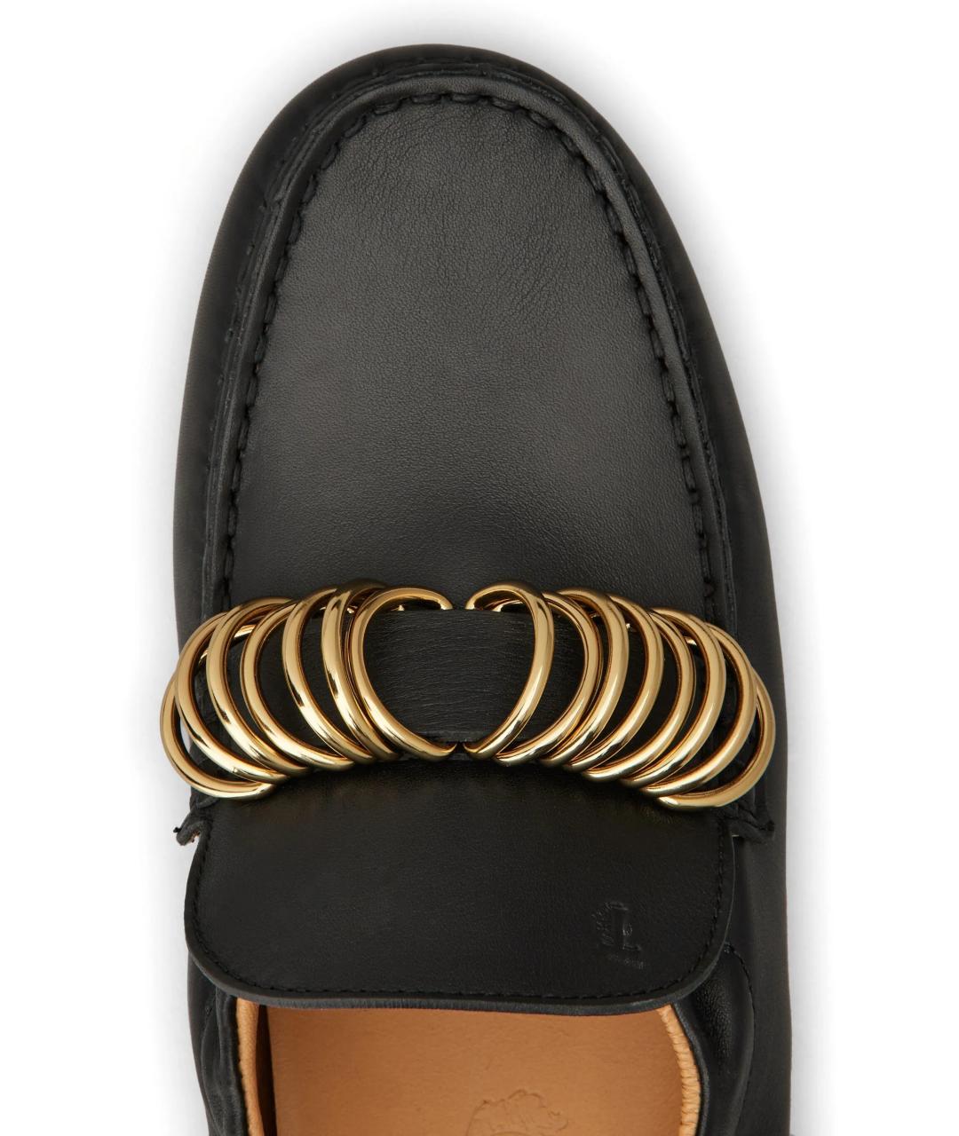 TOD'S Черные кожаные лоферы, фото 4