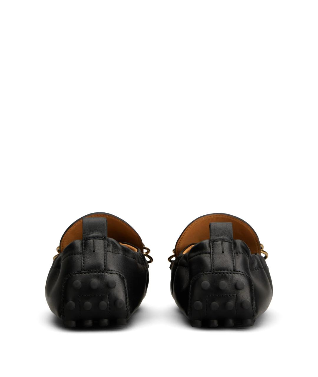 TOD'S Черные кожаные лоферы, фото 3