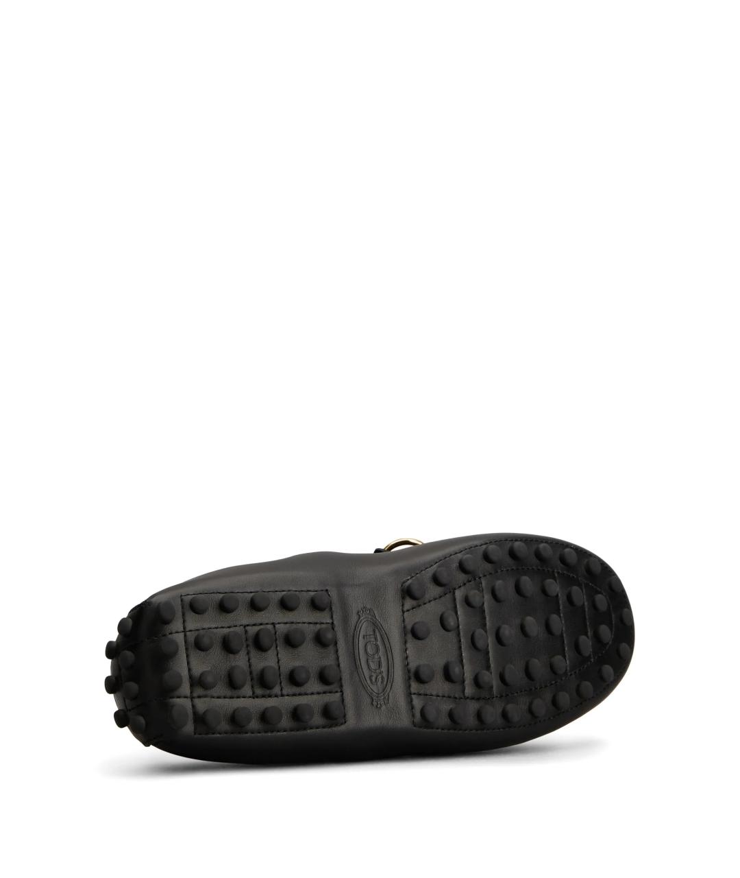 TOD'S Черные кожаные лоферы, фото 5