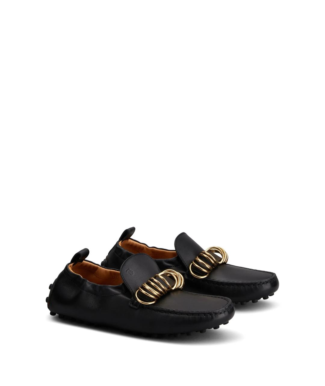 TOD'S Черные кожаные лоферы, фото 2