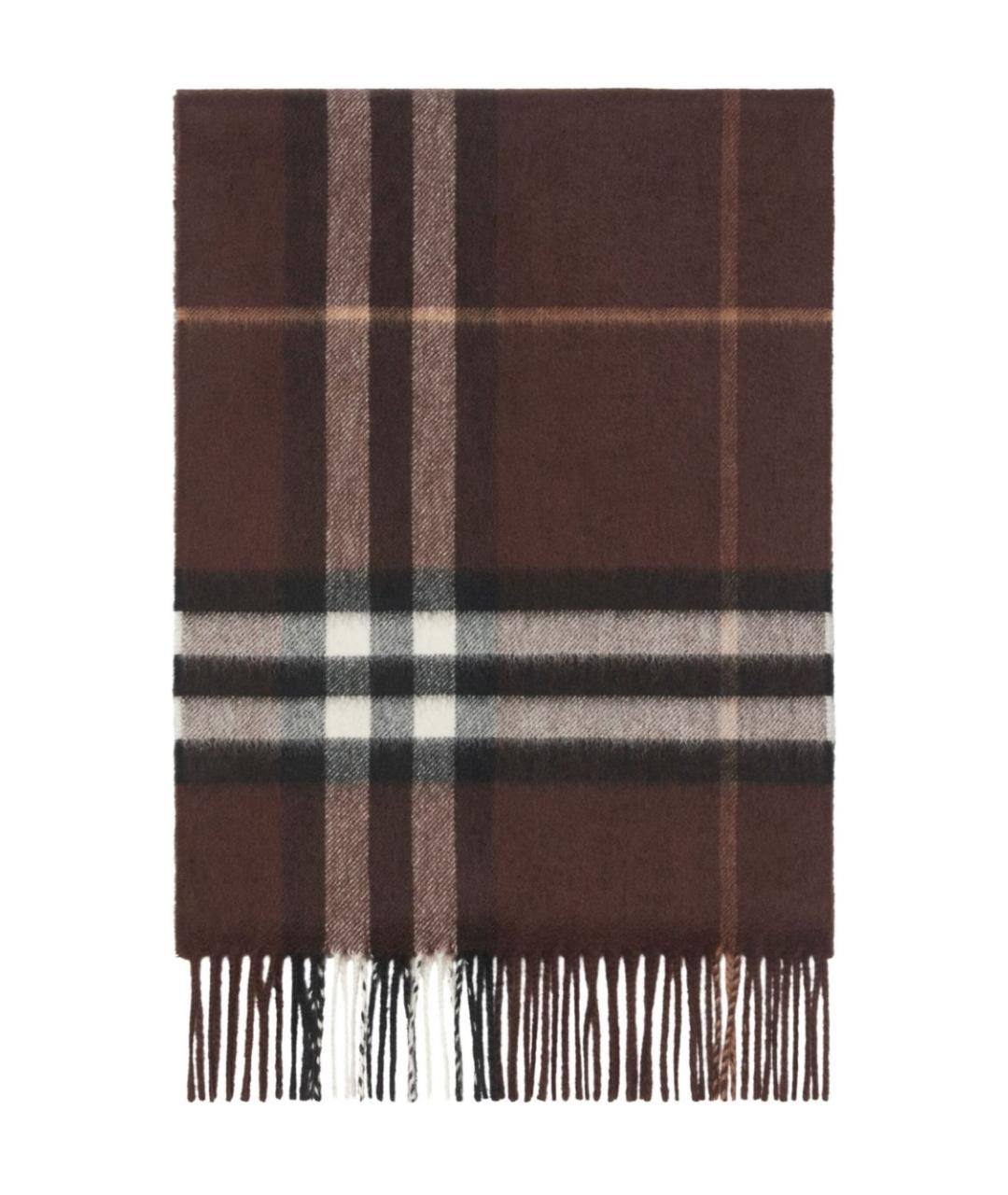 BURBERRY Коричневый кашемировый шарф, фото 2