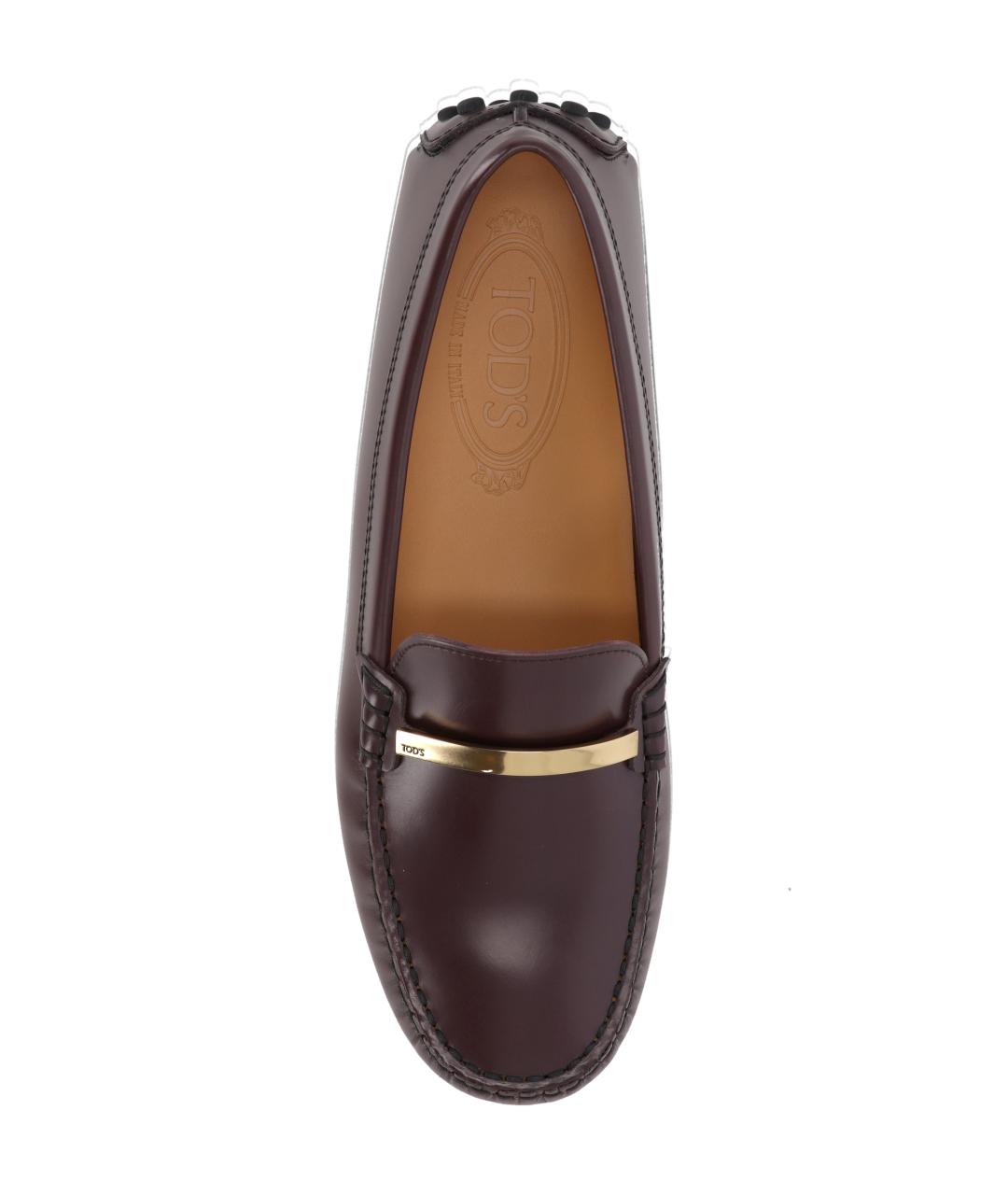 TOD'S Коричневые кожаные лоферы, фото 4
