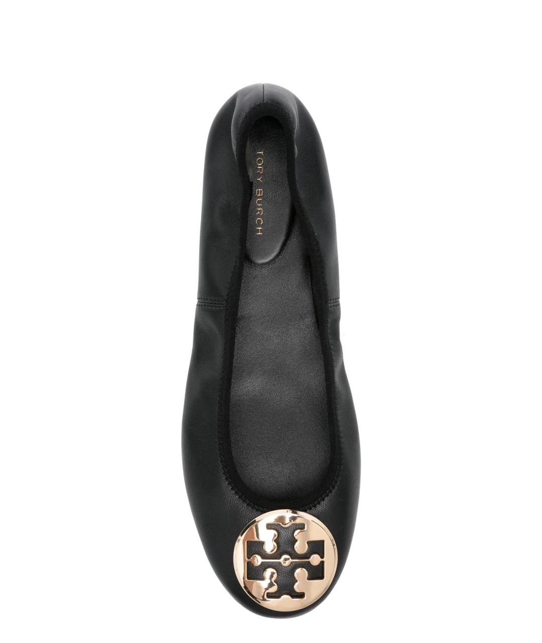 TORY BURCH Черные кожаные балетки, фото 4