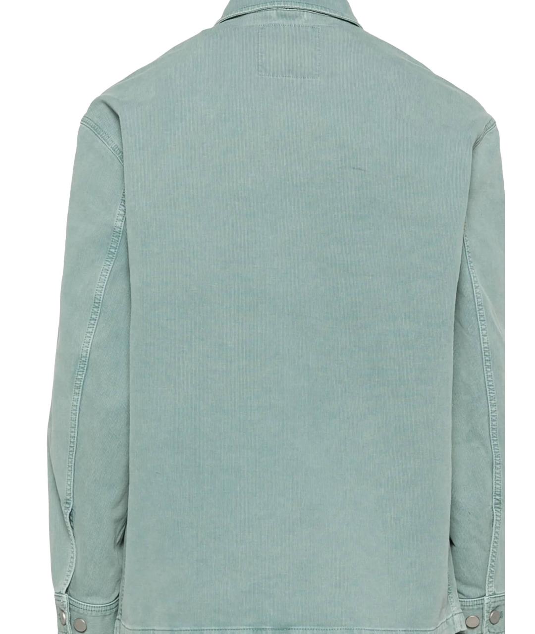 EMPORIO ARMANI Бирюзовая хлопковая куртка, фото 3