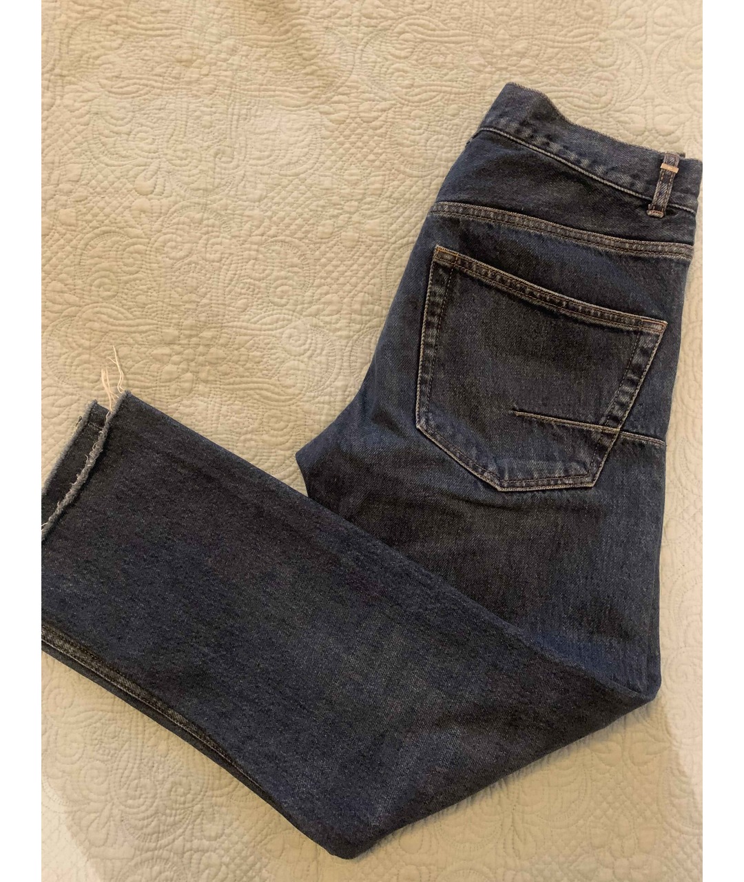 CHRISTIAN DIOR PRE-OWNED Синие хлопковые прямые джинсы, фото 2