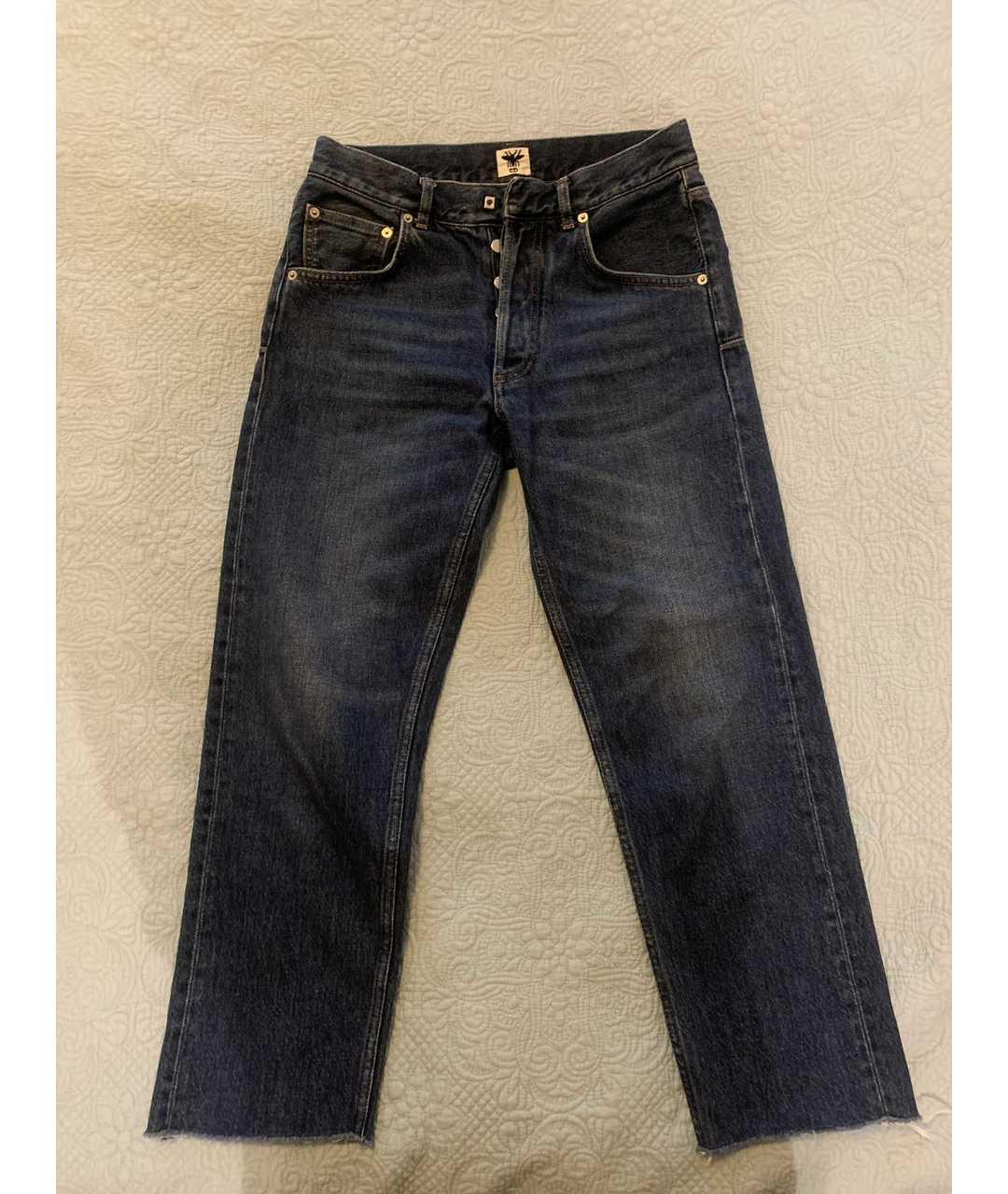 CHRISTIAN DIOR PRE-OWNED Синие хлопковые прямые джинсы, фото 7