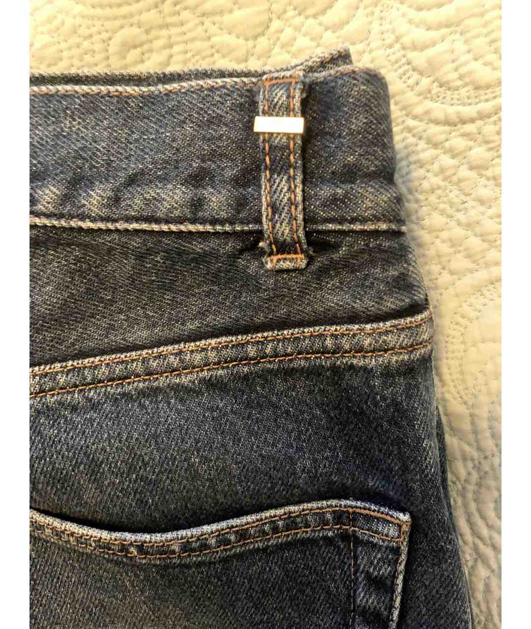 CHRISTIAN DIOR PRE-OWNED Синие хлопковые прямые джинсы, фото 5