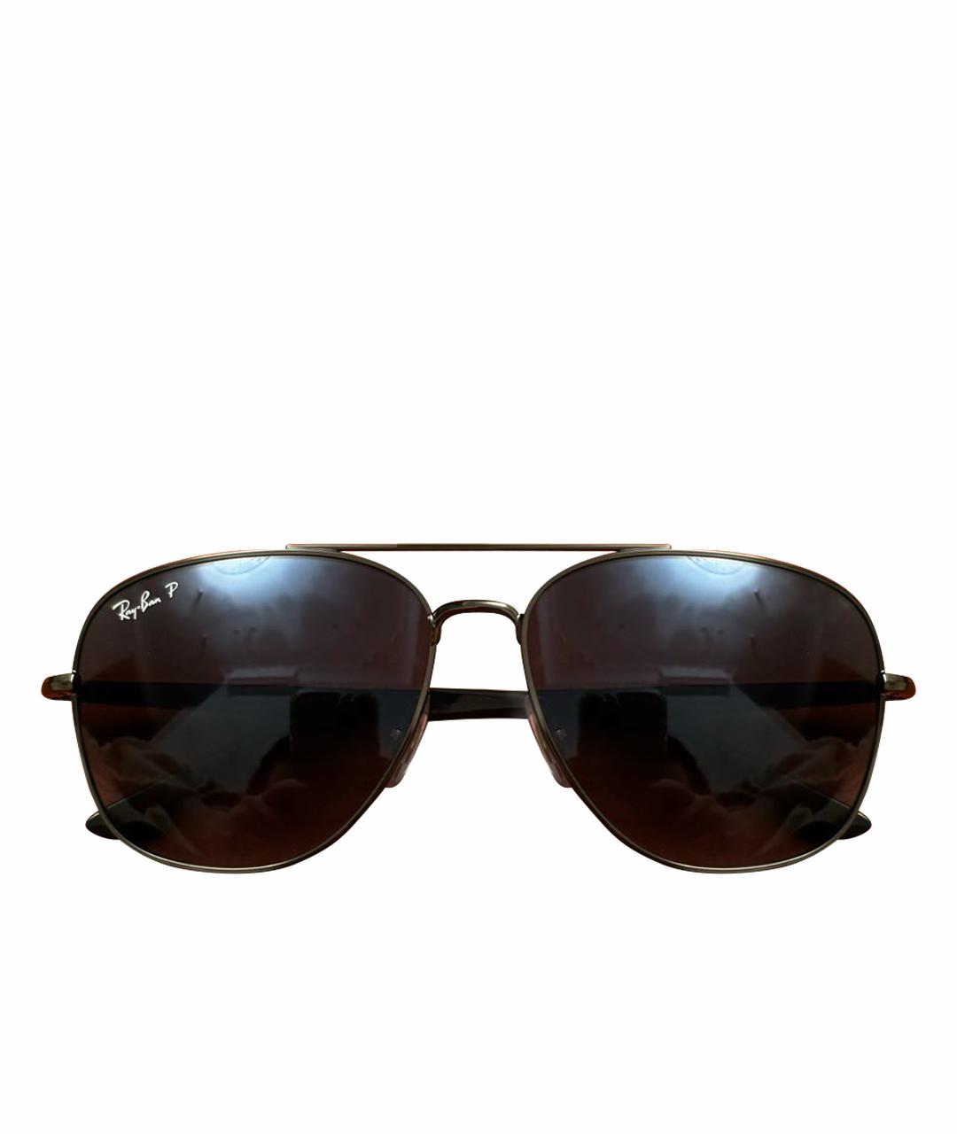 RAY BAN Черные металлические солнцезащитные очки, фото 1