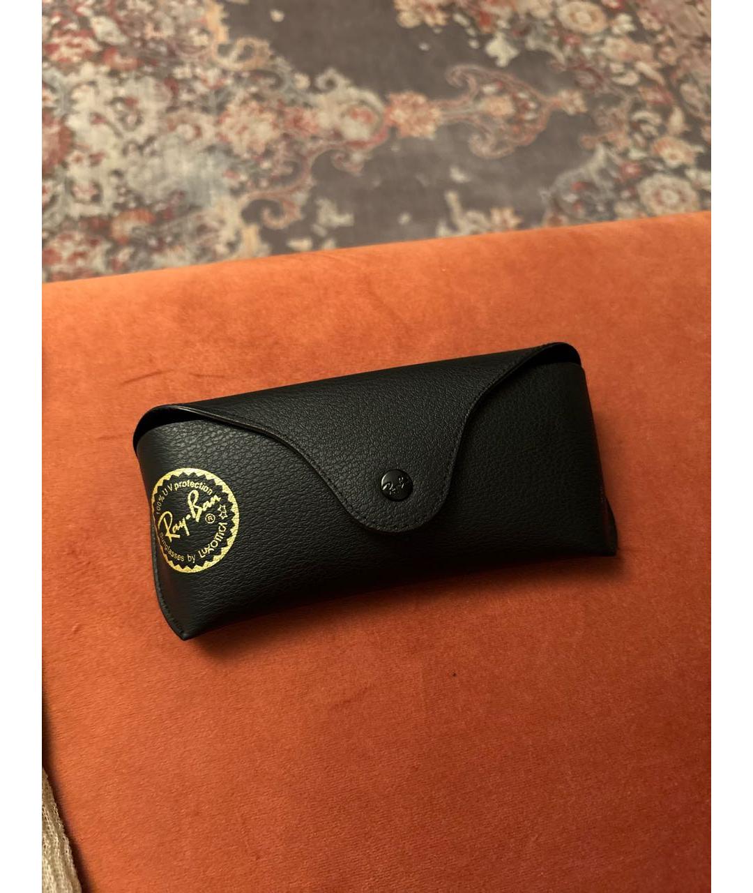 RAY BAN Черные металлические солнцезащитные очки, фото 4