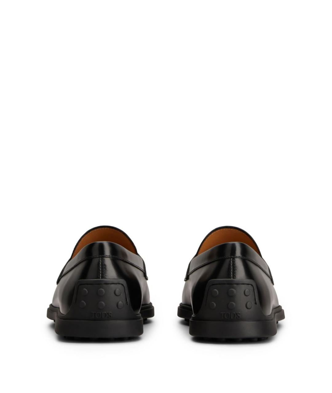 TOD'S Черные кожаные лоферы, фото 3